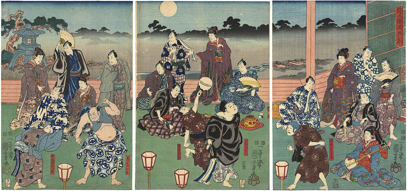 国芳「月の詠酒興戯」