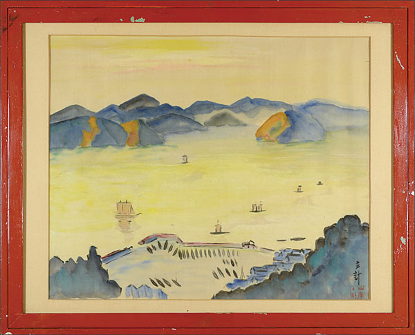 山岸主計「自筆画　瀬戸内風景」