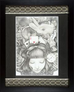 小川香織「自筆画 アリスの見た夢」