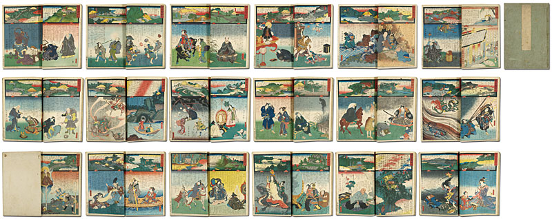 Hiroshige II, Kunisada I “The Miracles of Kannon / Chichibu Series”