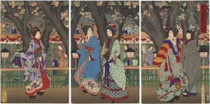 周延「全盛廓の梅」