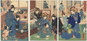 国芳「江戸の花源門之夕暮」