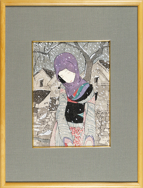 竹久夢二「雪の夜の伝説」
