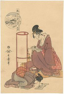歌麿「風俗浮世八景　かこはれの夜雨【復刻版】」