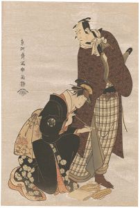 Actor Matsumoto Koshiro IV as Magoemon and Nakayama Tomisaburo as Umegawa【Reproduction】