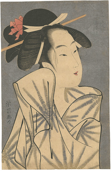 Eisho “Contest of Beauties of the Pleasure Quarters / Kasugano of the Sasaya【Reproduction】”