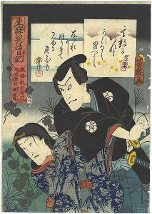 芳幾「東驛いろは日記　須破数右衛門　水木辰世 実ハ猫石怪」