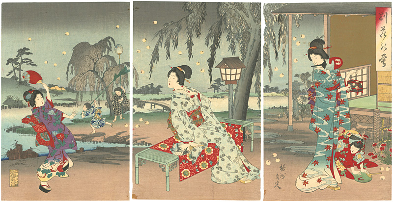 Chikanobu “Fireflies at a Country House”