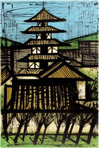 Bernard Buffet / Temple a Kyoto