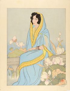 Paul Jacoulet	 / 世界風俗版画集 うたよみ（印度の婦人） 