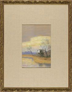矢崎千代二「自筆画　風景」