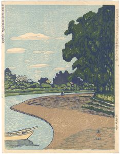 Koizumi Kishio / 100 Views of Great Tokyo in Showa Era  / Pond at Zenpukuji Temple in Suginami (#79)