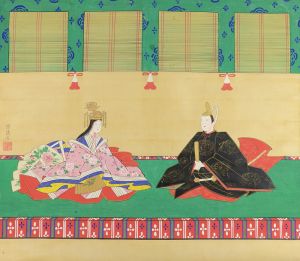 源應溪 / Scroll Painting : Hinamatsuri Dolls [自筆画幅　雛図]