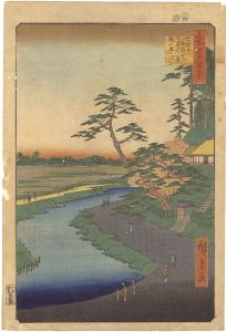 広重初代「名所江戸百景 せき口上水端はせを庵椿やま」
