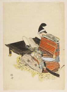 武内桂舟「自筆画　武者之図」