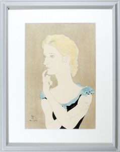 Fujita Tsuguharu (Leonard Foujita) / Woman in Blue Dress