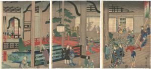 広重二代「横浜岩亀見込之図」