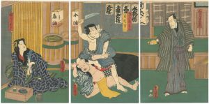 豊国三代「八幡祭小望月賑」