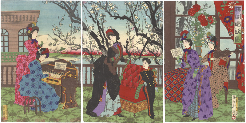 Chikanobu “Picture of Songs and Plum Blossom”