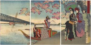 周延「隅田川花の遊覧」