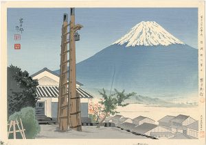 徳力富吉郎「冨士三十六景ノ内 岩淵町の冨士」