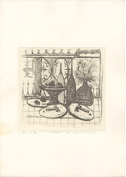 作者不詳「花と面」