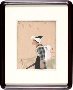 島成園「子守うた（新錦絵帖『處女の頃』より）」