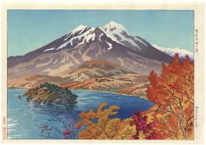 伊東深水「信濃十景　 野尻湖畔の秋」