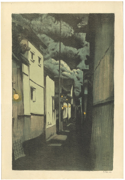 Oda Kazuma “Sight in Osaka / Row House in a Back Alley (Moonlight Night) ”