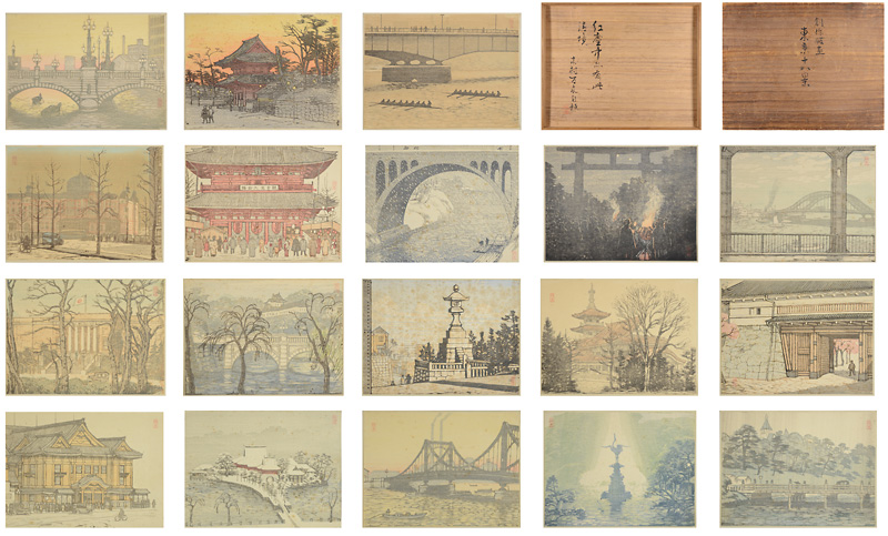 木村百木「木版画集　東京十八景」
