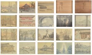 木村百木「木版画集　東京十八景」
