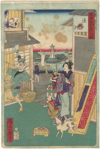 東京名所三十六戯撰　鉄砲洲