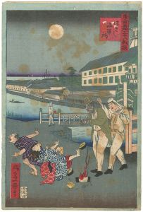 東京名所三十六戯撰　つきし海軍所