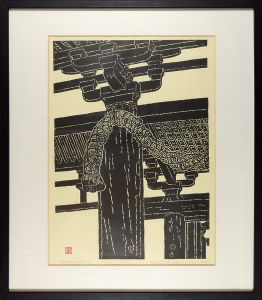 平塚運一「東大寺転害門」