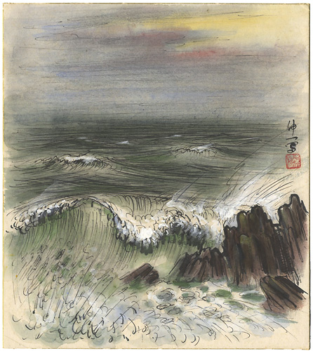 水木伸一「自筆色紙」