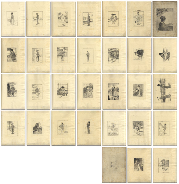 “銅版画集　クロッキー　ジャポネ” ジョルジュ・ビゴー