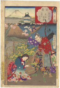 周延「雪月花　武蔵　高田花　太田道灌」