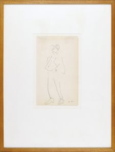 Albert Marquet / 自筆画　ポケットに手をつっこんでいる男