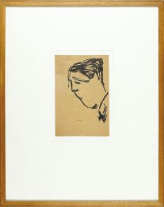 Albert Marquet / 自筆画　男の顔