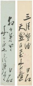 井上日石「自筆短冊」