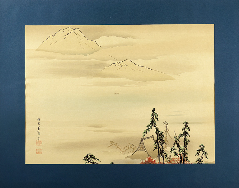 狩野芳崖「東山眺望図」