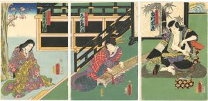 豊国三代「相生源氏高砂松 」