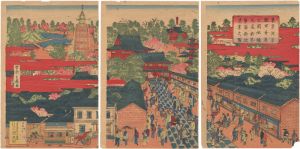 重清「東京浅草観世音並ニ公園地煉瓦屋新築繁盛新地遠景之図」