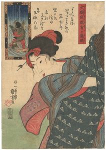 国芳「大願成就有ケ瀧縞　金太郎と鯉」