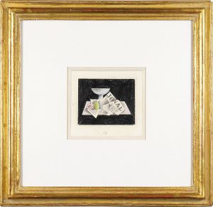 Mario Avati / 自筆画　静物（仮題）