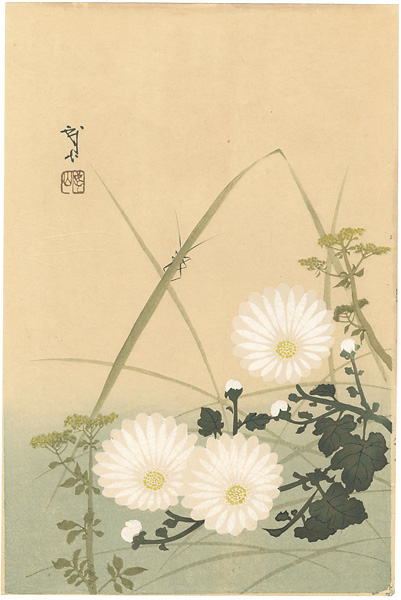 木村武山「菊とこおろぎ（仮題）」