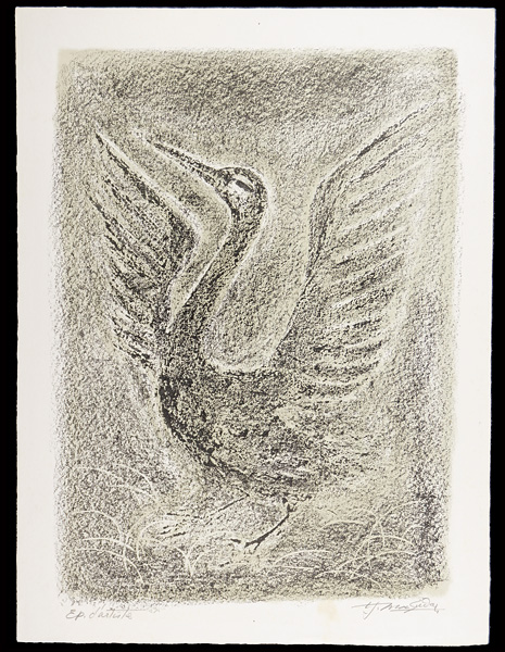 益田義信「作品（飛びたつ鳥）」