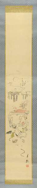 本方秀麟「自筆画幅　涅槃の図」