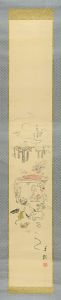本方秀麟「自筆画幅　涅槃の図」