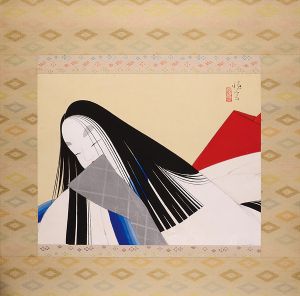 北野恒富「自筆画幅　小野小町」